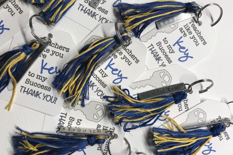 Teacher Appreciation Gift Idea - keychain tags